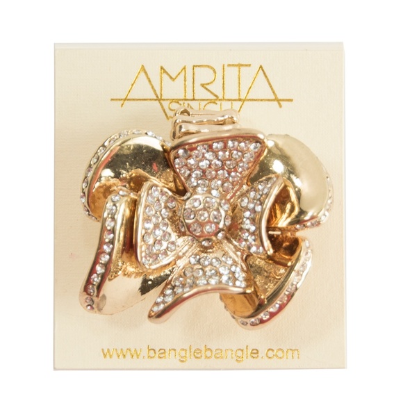 Amrita Singh Jewelry - Amrita Singh Gold Crystal Sylva Stretch Ring
